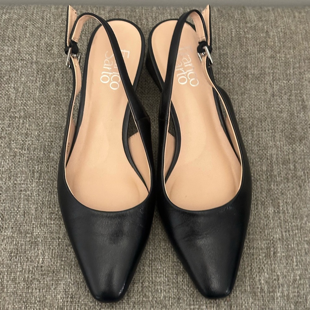 Franco Sarto Racer slingback Black Pumps Size 7.5 - Picture 3 of 9